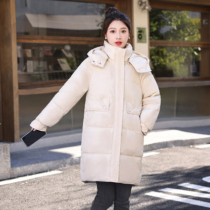 Mid-length Fashion Cotton-padded Jacket Simple