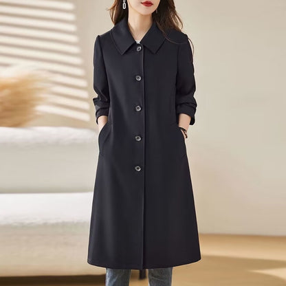 Mid-Length Spring And Autumn New Versatile Trench Thin Coat