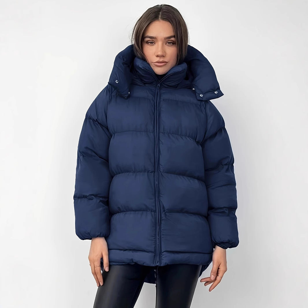 Women's Cotton-padded Jacket Coat Thickened Warm Mid-length Coat