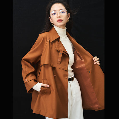 Women's Casual Mid-length Trench Coat