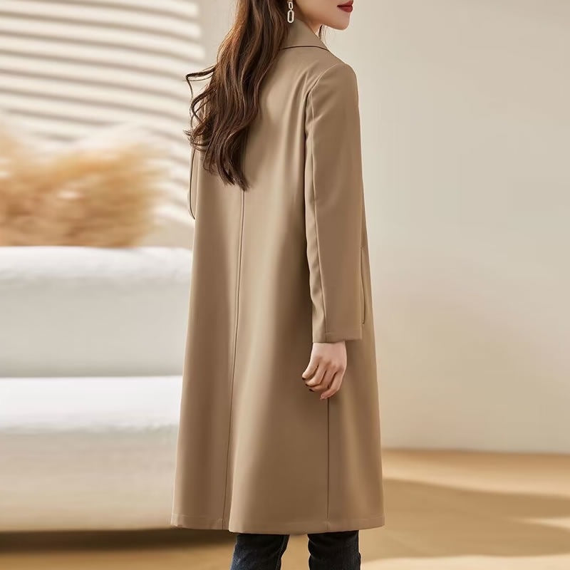 Mid-Length Spring And Autumn New Versatile Trench Thin Coat