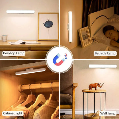 360 Degree Rotatable Magnetic Vanity Light LED Night Light Portable RechargeableWall Lamp For Bedroom Bedside Lamp Touch