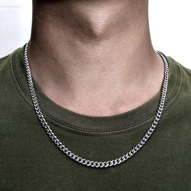 Temperament Fashion Cube Rope Chain Men Necklace