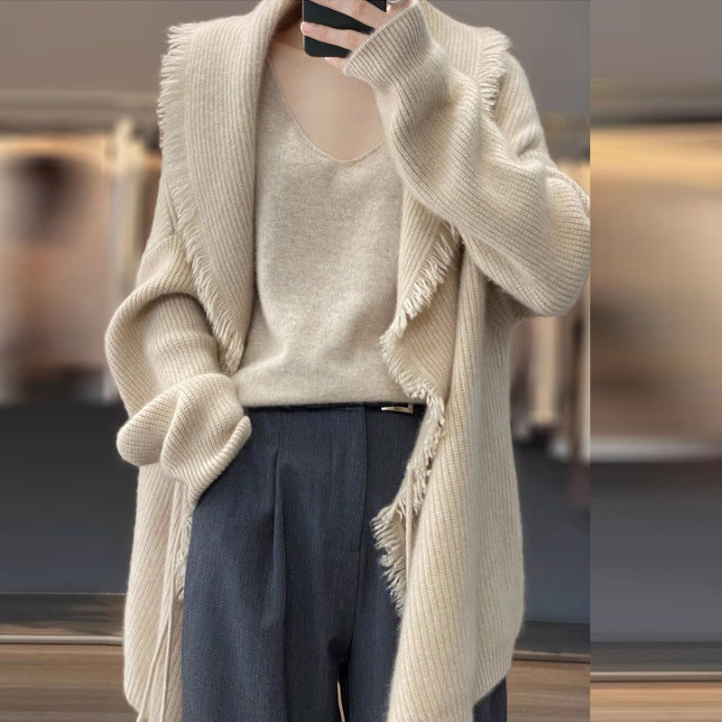 Lazy And Loose Mid-length Sweater