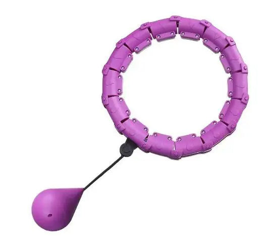 Weighted Hoola Exercise Fit Hoops Plus Size For Weight Loss, 2 In 1 Weight Loss 24 Detachable Knots Fitness Abdomen Equipment Hoops Adjustable Auto-Spinning Ball For Women